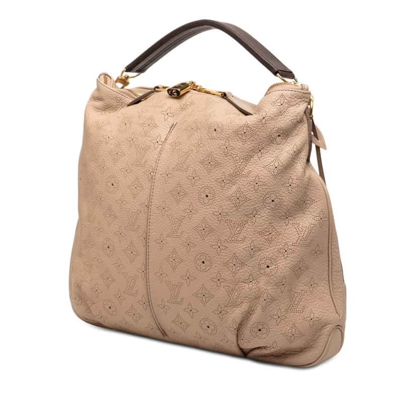 Louis Vuitton Monogram Mahina Selene MM Beige Leather Very good condition - Back View