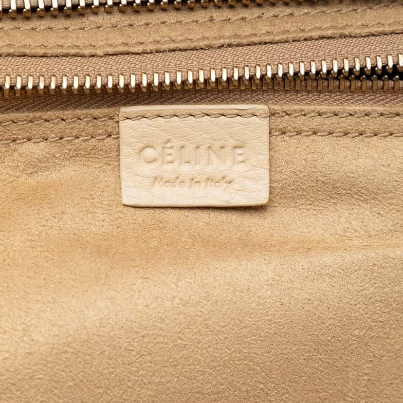 Celine Mini Leather Luggage Tote Beige Leather Very good condition - Box View