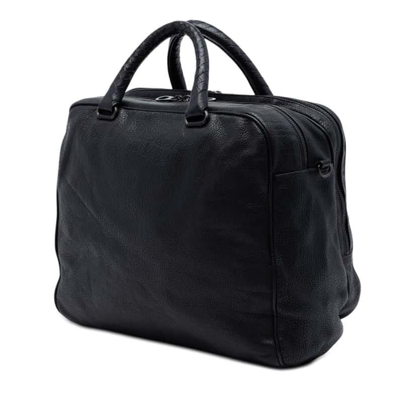 Bottega Veneta Nappa Intrecciato Briefcase Black Leather Very good condition - Back View