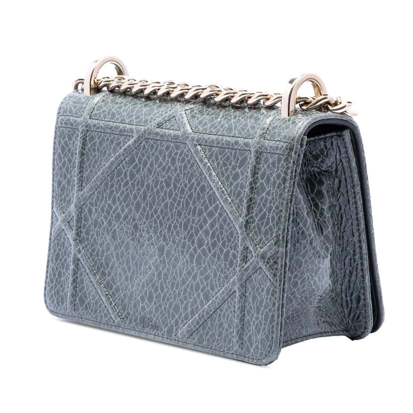 Dior Mini Crackled Deerskin Diorama Flap Other Leather Very good condition - Back View