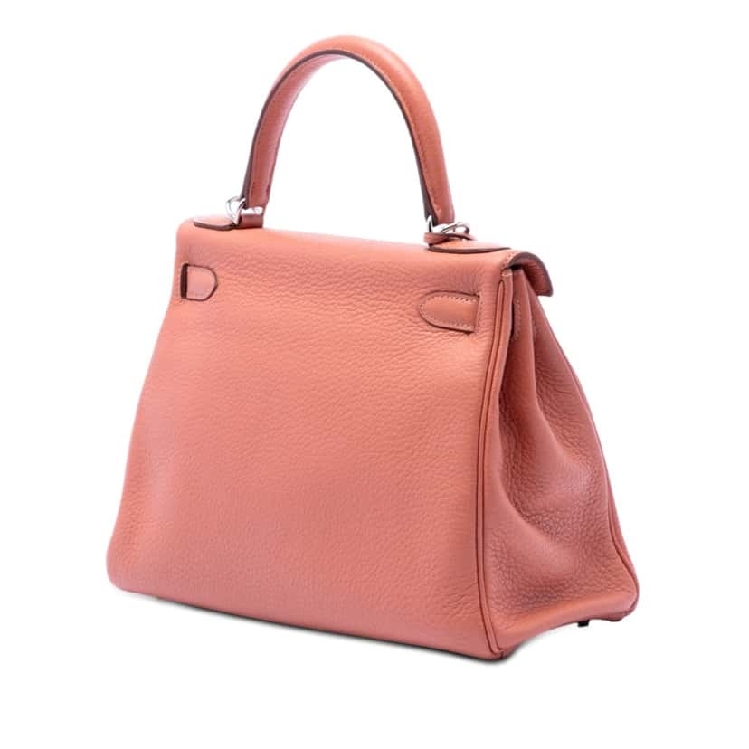 Hermès Clemence Kelly II Retourne 28 Orange Leather Very good condition - Back View