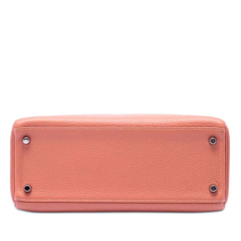 Hermès Clemence Kelly II Retourne 28 Orange Leather Very good condition - Inside View