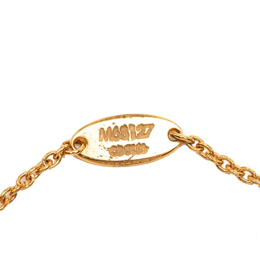 Louis Vuitton Gold Plated Monogram Flower Bracelet Gold Metal Very good condition - Box View