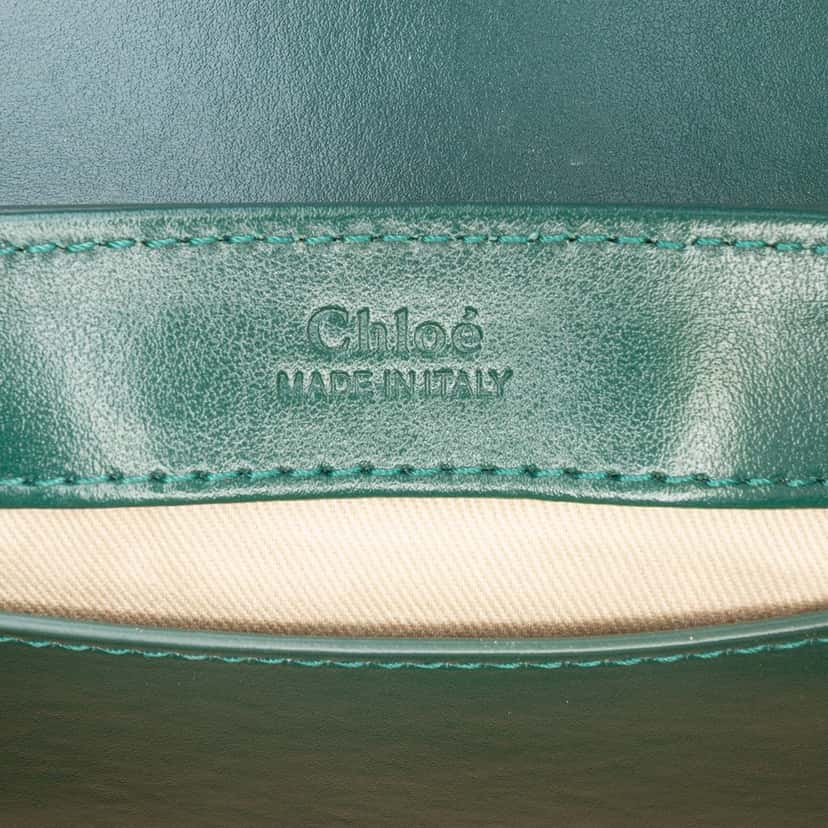 Chloé Mini Leather C Satchel Green Leather Very good condition - Box View