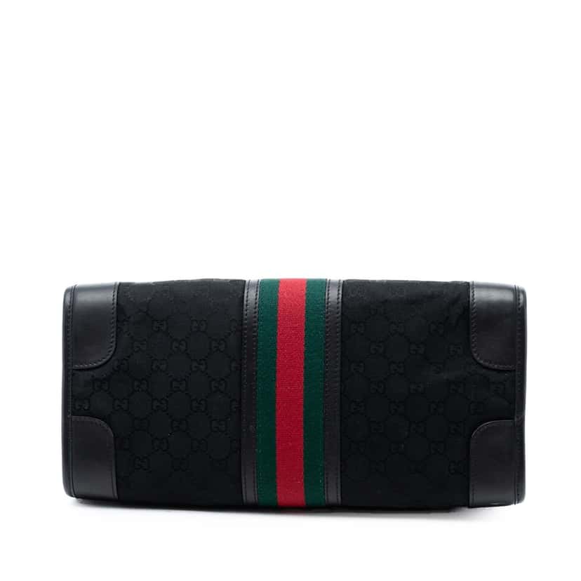 Gucci GG Canvas Web Satchel Black Very good condition - Inside View