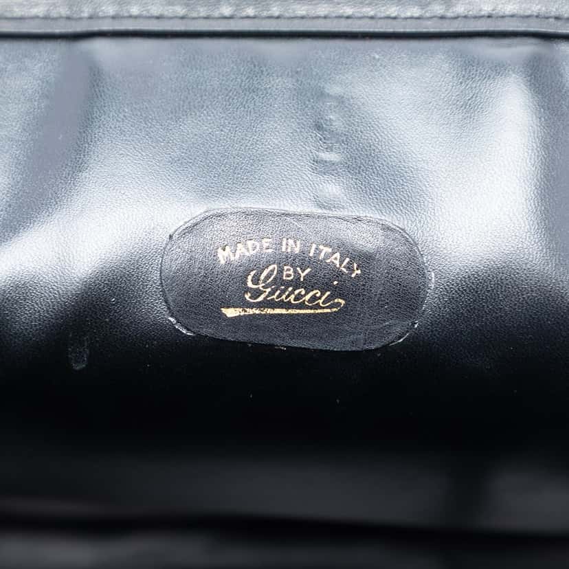 Gucci GG Canvas Web Satchel Black Very good condition - Box View