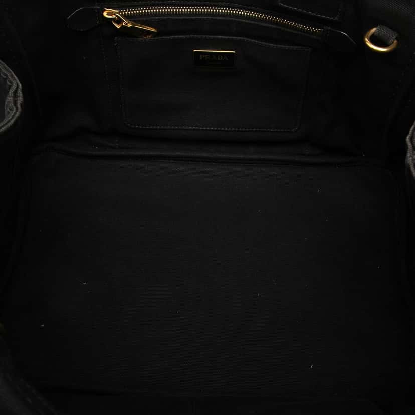 Prada Canvas Canapa Logo Satchel Black Very good condition - Model View