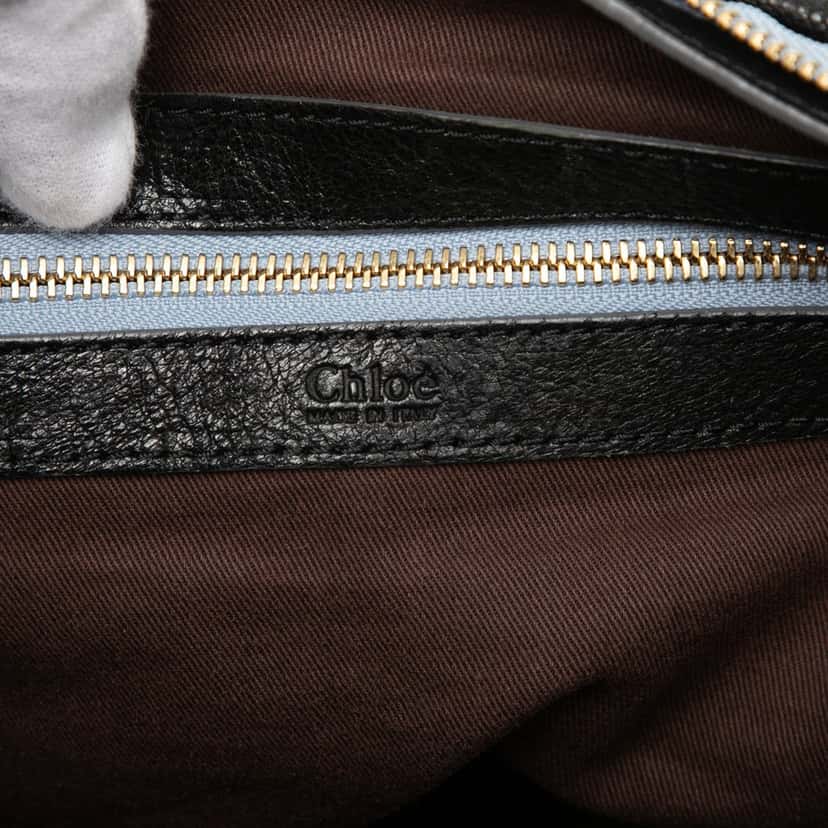 Chloé Leather Audra Shoulder Bag Black Leather Very good condition - Box View