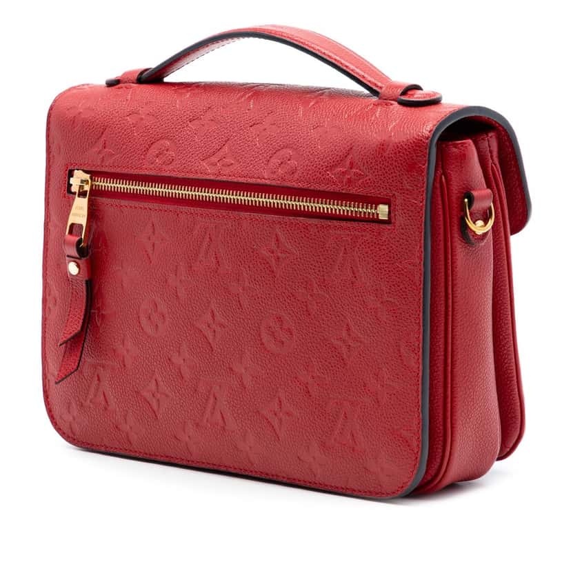 Louis Vuitton Monogram Empreinte Pochette Metis Red Leather Very good condition - Back View