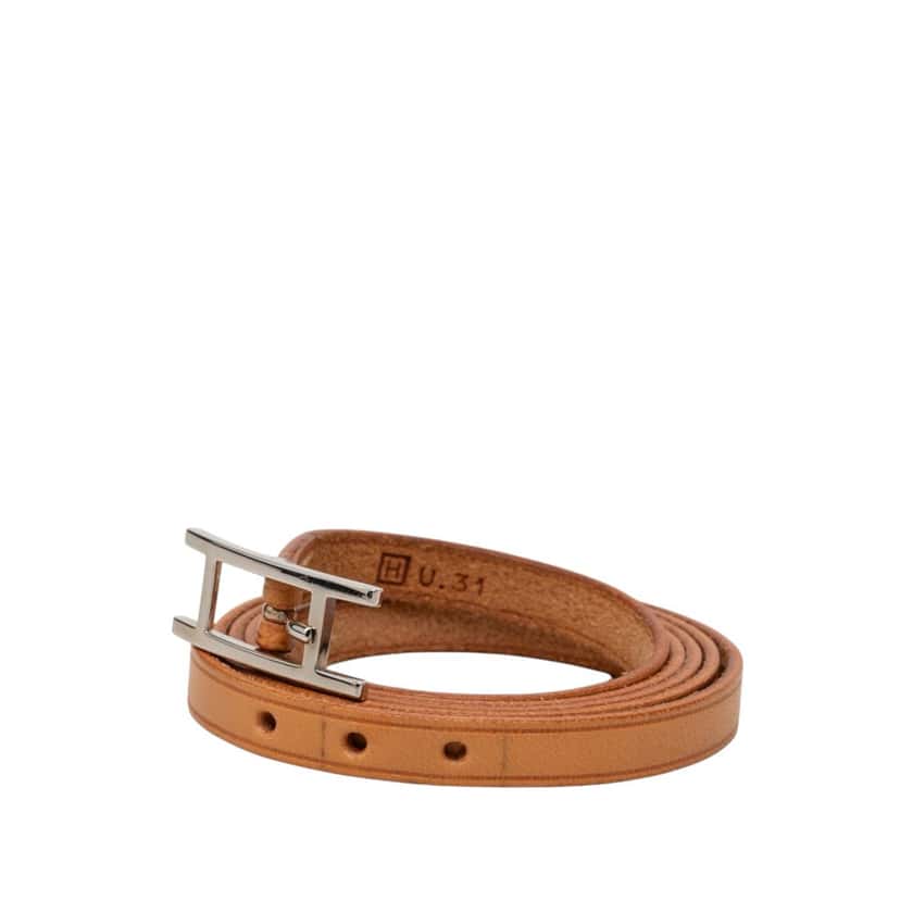 Hermès Swift Behapi Triple Tour Bracelet Brown Leather Very good condition - Back View