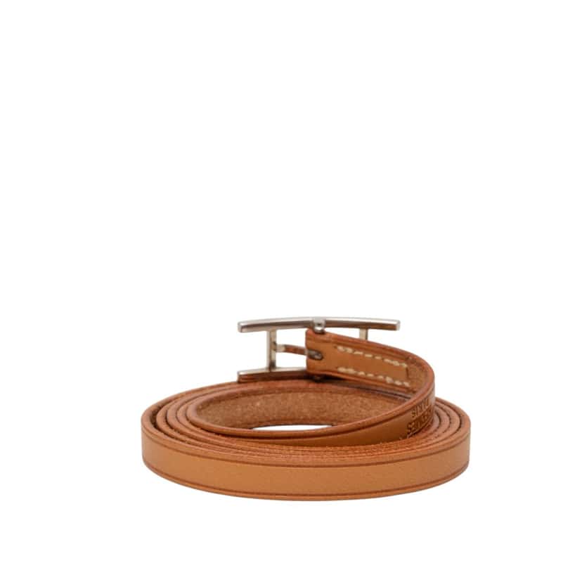 Hermès Swift Behapi Triple Tour Bracelet Brown Leather Very good condition - Inside View