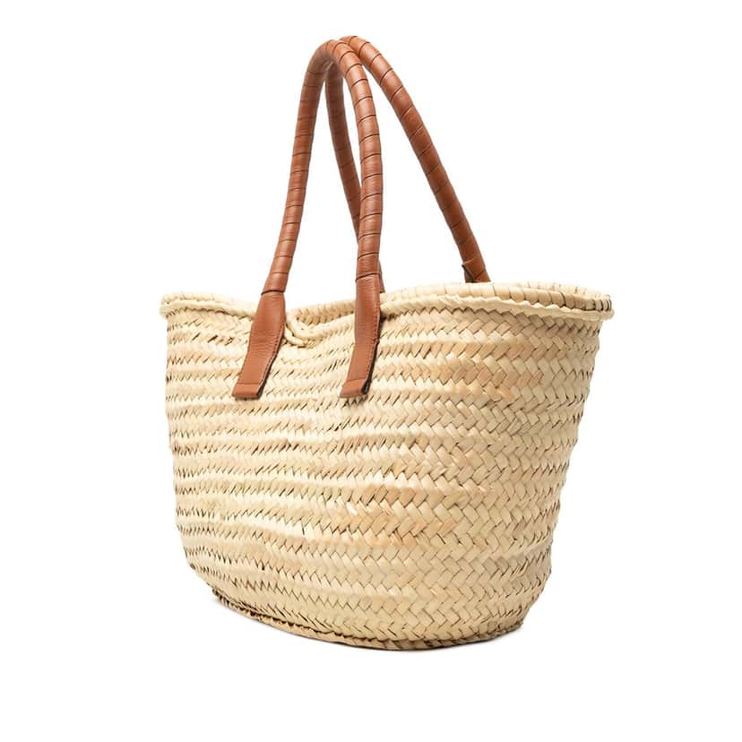 Chloé Medium Raffia Marcie Basket Tote Beige Very good condition - Back View