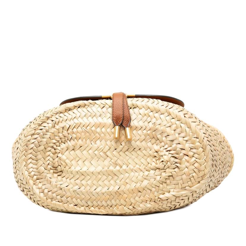 Chloé Medium Raffia Marcie Basket Tote Beige Very good condition - Inside View