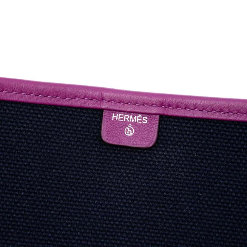 Hermès Epsom and Felt Petit H Skeleton Vertical Tote GM Purple Leather Very good condition - Box View