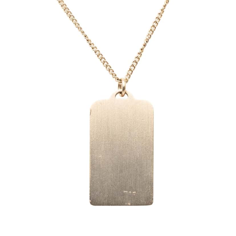 Chanel CC Gold Plated 31 Rue Cambon Dog Tag Pendant Necklace Gold Metal Very good condition - Inside View
