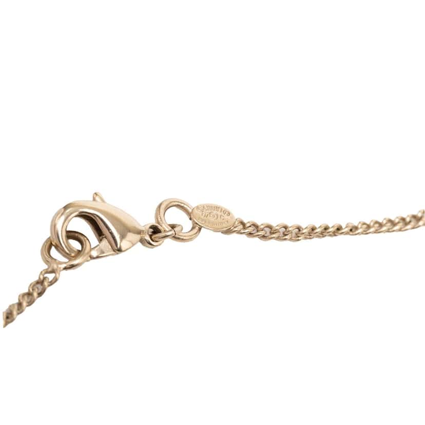 Chanel CC Gold Plated 31 Rue Cambon Dog Tag Pendant Necklace Gold Metal Very good condition - Box View