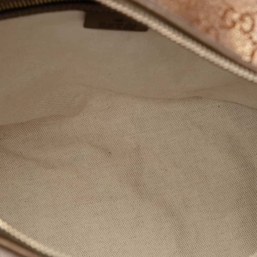 Gucci GG Lurex Heart Bit Shoulder Bag Brown Very good condition - Model View