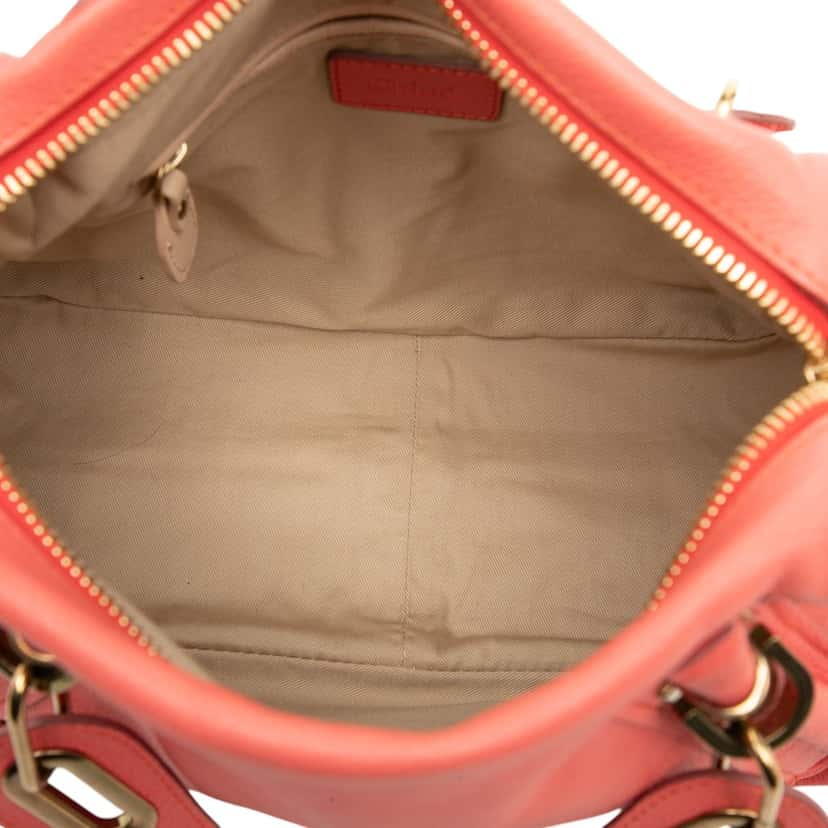 Chloé Medium Leather Paraty Satchel Orange Leather Very good condition - Model View