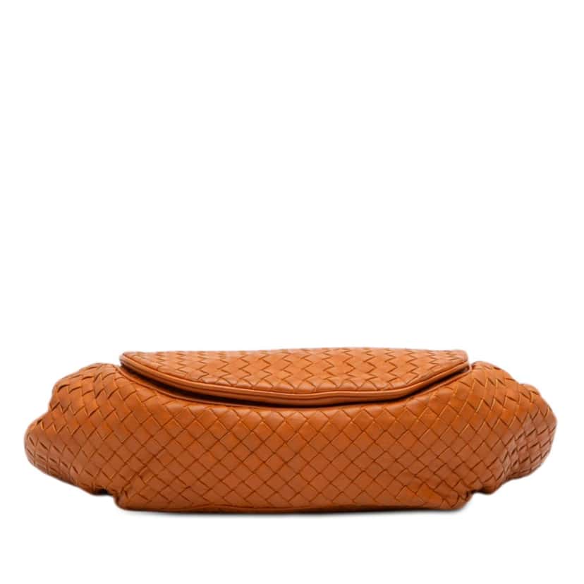Bottega Veneta Nappa Intrecciato Flap Crossbody Orange Leather Very good condition - Inside View