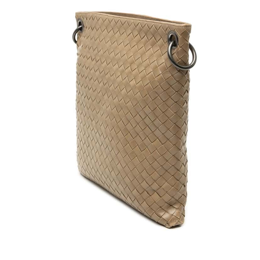 Bottega Veneta Nappa Intrecciato Crossbody Brown Leather Very good condition - Back View