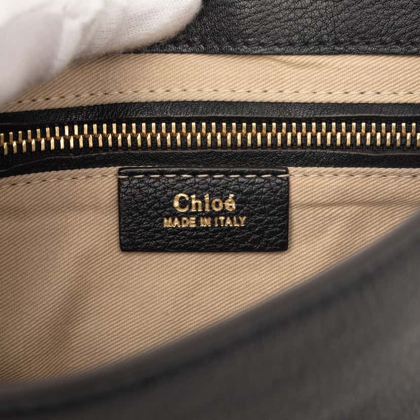 Chloé Medium Calfskin and Suede Faye Backpack Black Leather Good condition - Box View