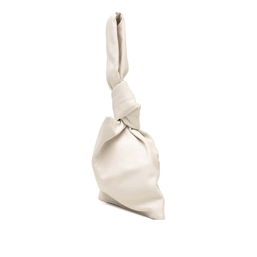 Bottega Veneta Mini Calfskin BV Twist Bag White Leather Very good condition - Back View