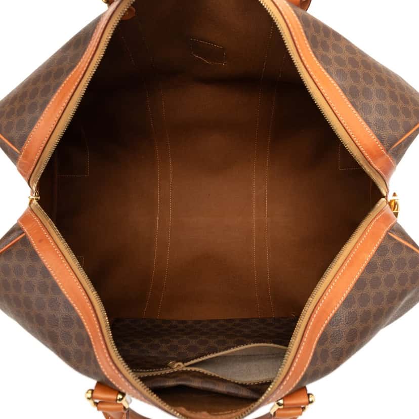 Celine Macadam Coated Canvas Boston Bag Brown Very good condition - Model View