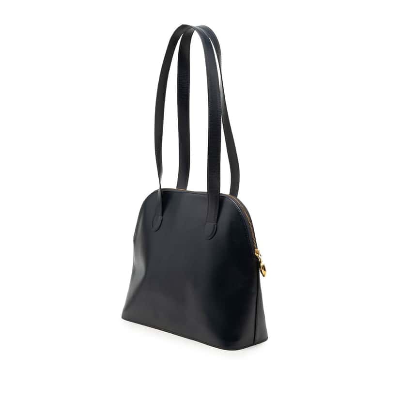 Dior Leather Logo Shoulder Bag Black Leather Very good condition - Back View