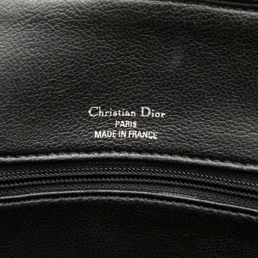Dior Leather Logo Shoulder Bag Black Leather Very good condition - Box View