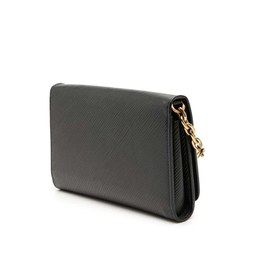 Louis Vuitton Epi Mechanical Flowers Twist Chain Wallet Black Leather Very good condition - Back View