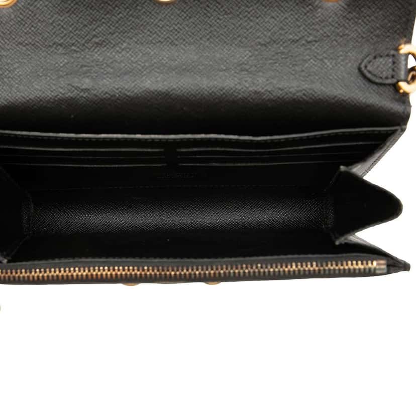 Louis Vuitton Epi Mechanical Flowers Twist Chain Wallet Black Leather Very good condition - Model View