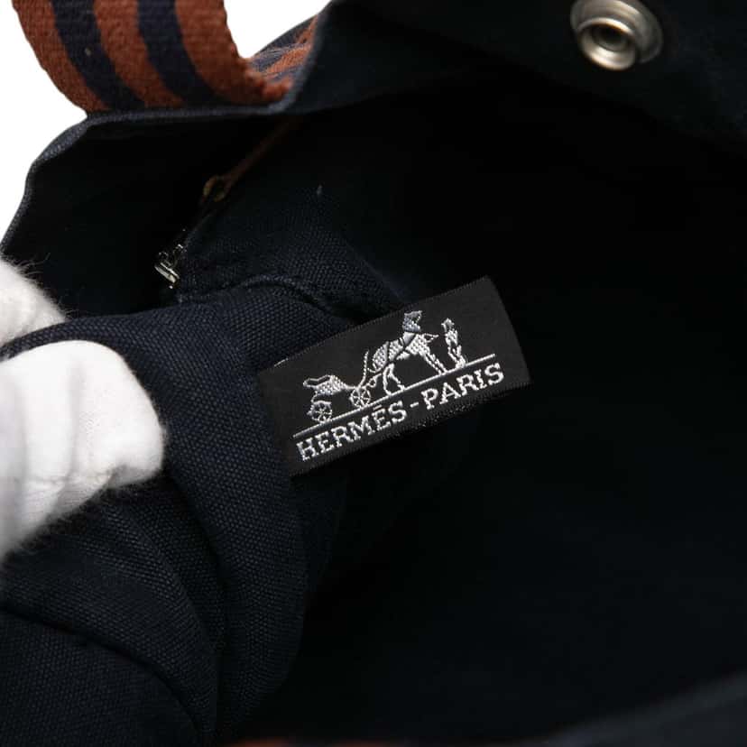Hermès Canvas Fourre Tout MM Blue Very good condition - Box View