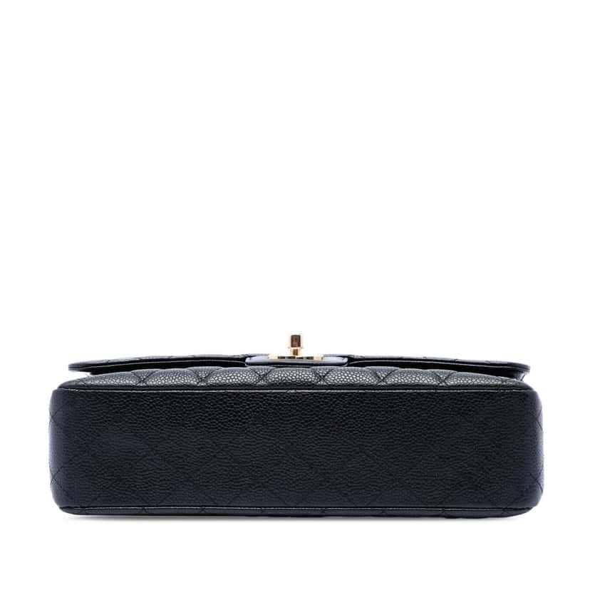 Chanel Medium Classic Caviar Double Flap Black Leather Very good condition - Inside View