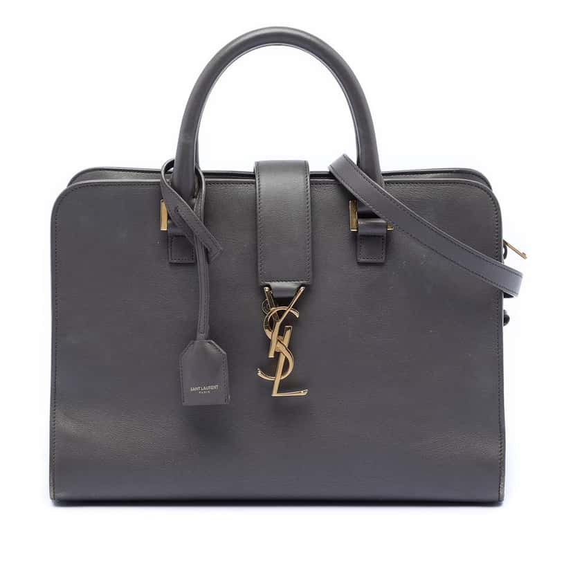 Saint Laurent Small Leather Monogram Cabas Satchel Other Leather Very good condition - Front View