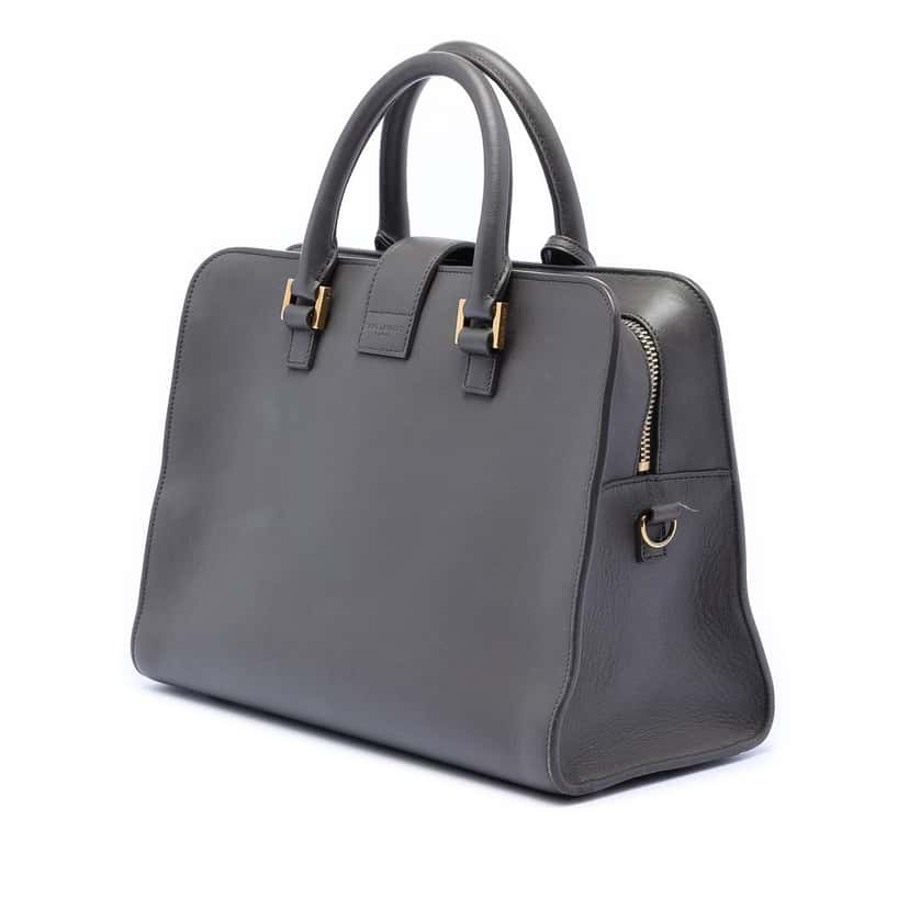 Saint Laurent Small Leather Monogram Cabas Satchel Other Leather Very good condition - Back View