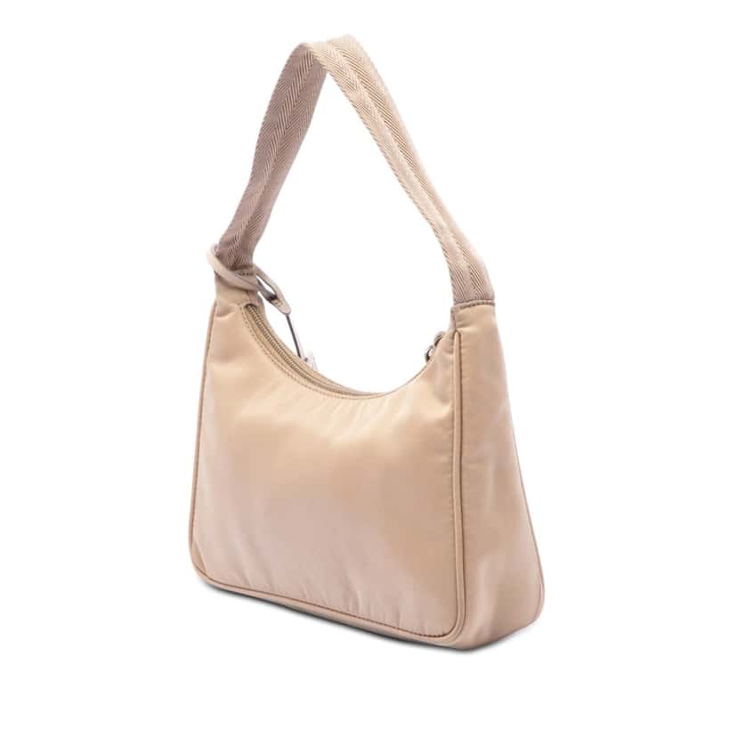 Prada Mini Tessuto Re Edition 2000 Shoulder Bag Beige Very good condition - Back View