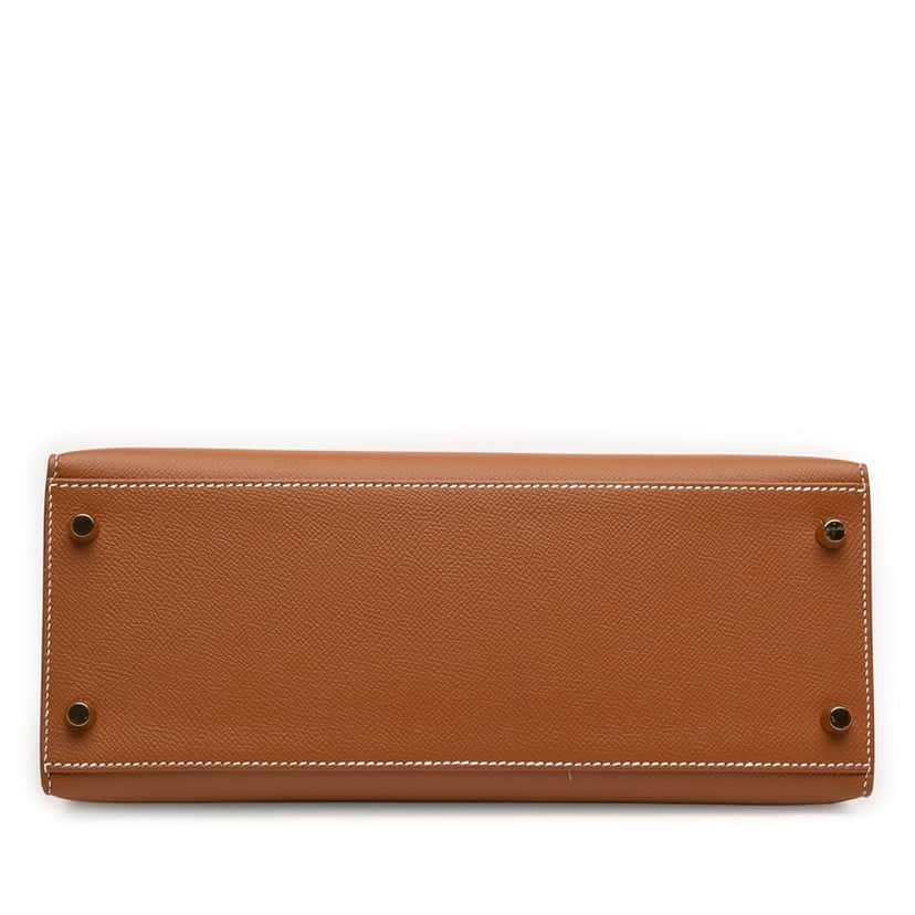 Hermès Epsom Kelly II Sellier 28 Brown Leather Very good condition - Inside View