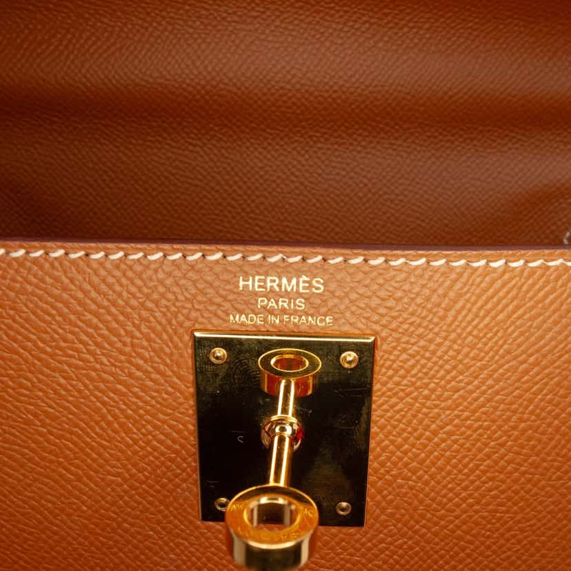 Hermès Epsom Kelly II Sellier 28 Brown Leather Very good condition - Box View