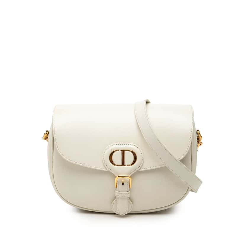 Dior Medium Leather Bobby Crossbody White Leather Very good condition - Front View