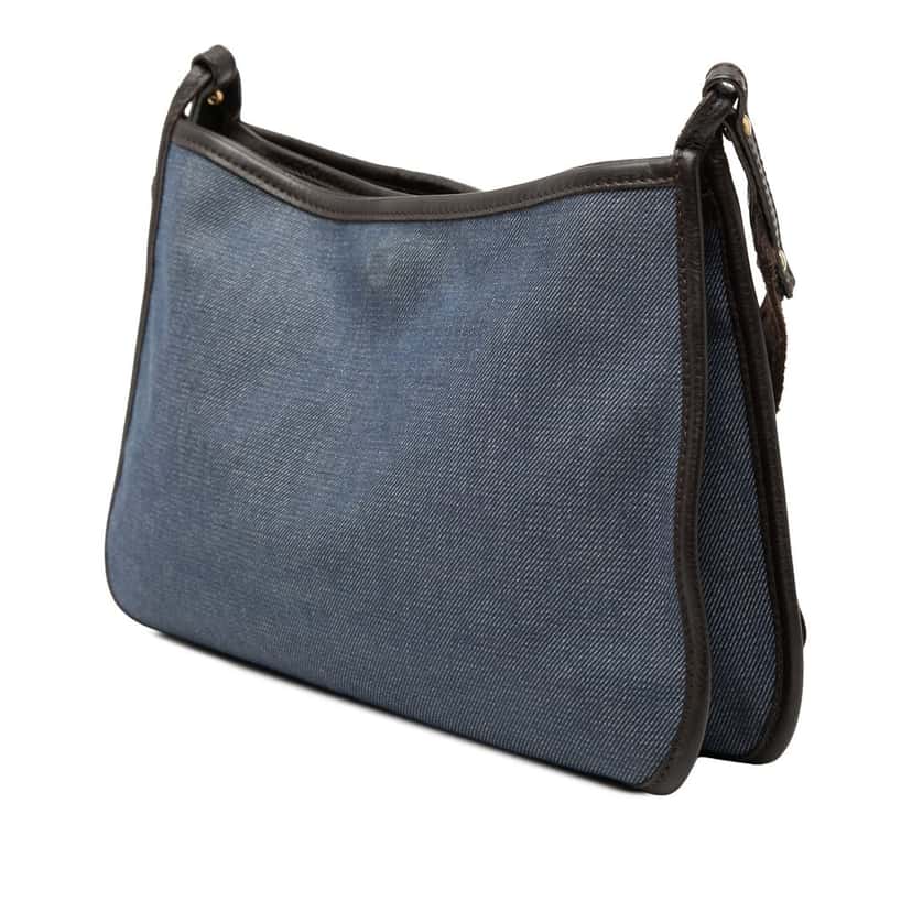 Fendi Denim Pochette Crossbody Blue Very good condition - Back View