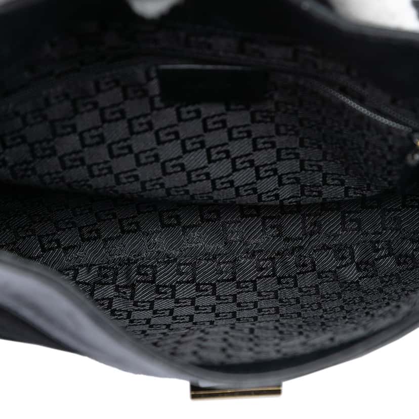 Gucci Suede Jackie Shoulder Bag Black Leather Very good condition - Model View