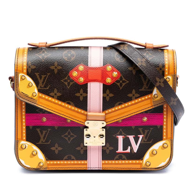 Louis Vuitton Monogram Summer Trunks Pochette Metis Brown Very good condition - Front View