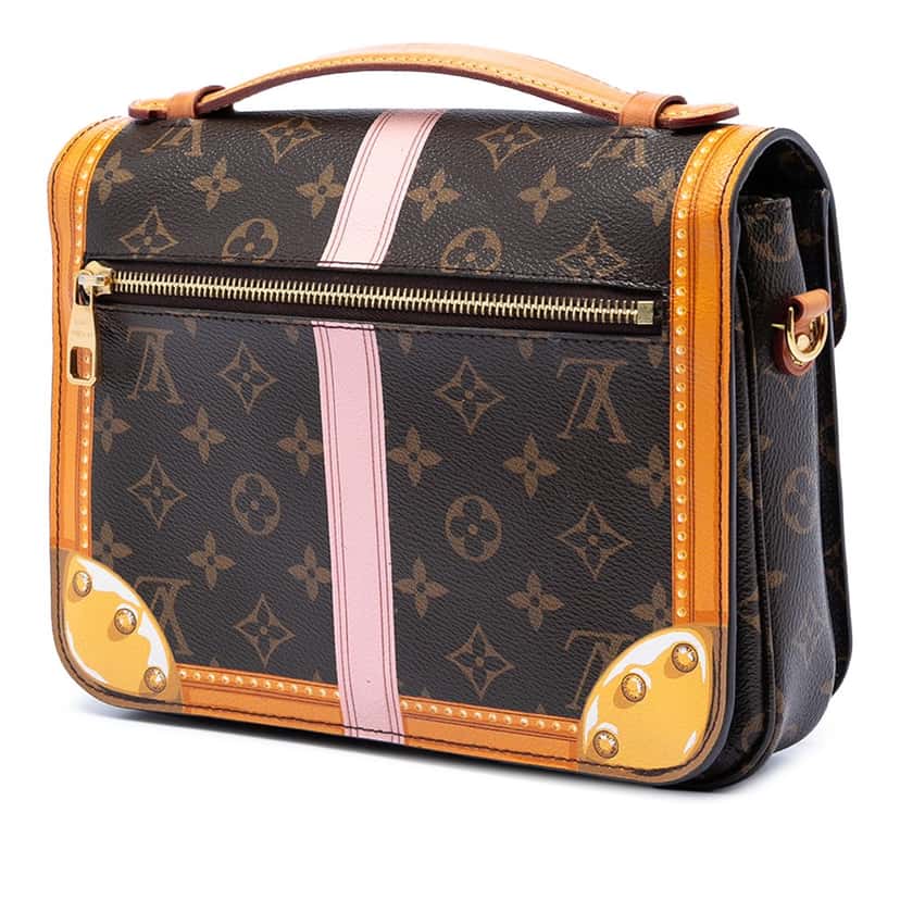 Louis Vuitton Monogram Summer Trunks Pochette Metis Brown Very good condition - Back View