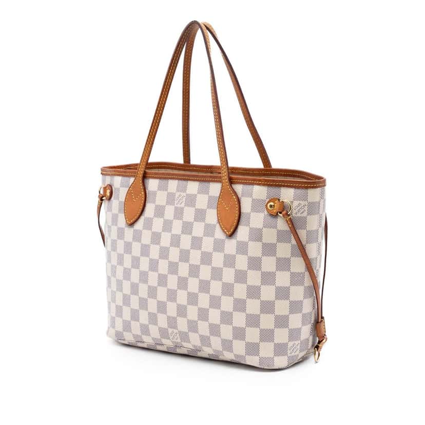 Louis Vuitton Damier Azur Neverfull PM White Very good condition - Back View