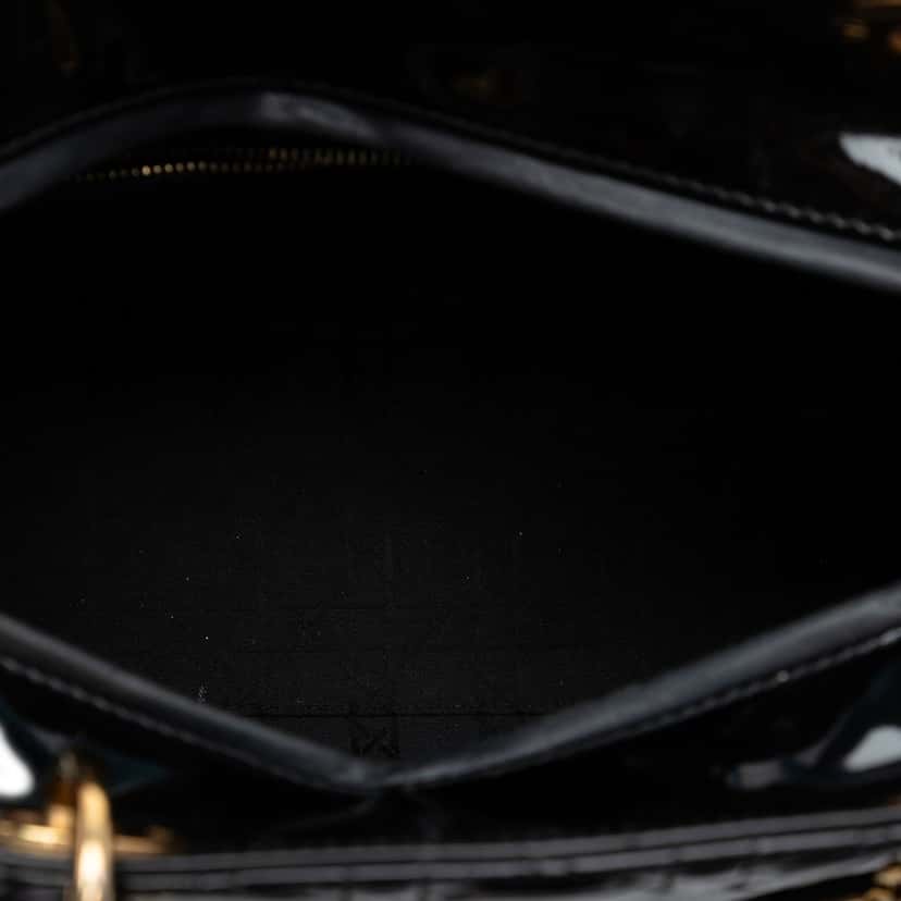 Dior Large Patent Cannage Lady Dior Black Leather Very good condition - Model View