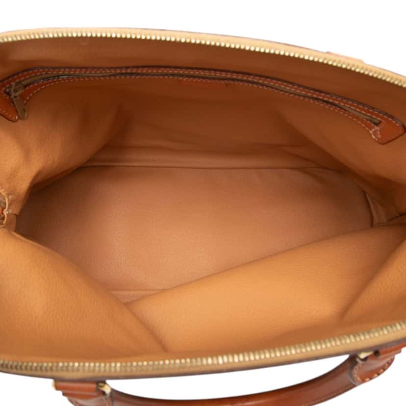 Celine Macadam Coated Canvas Dome Satchel Brown Very good condition - Model View