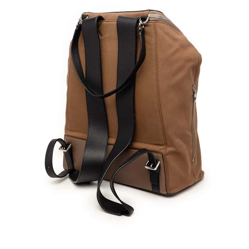 LOEWE Large Canvas Skull Goya Backpack Brown Very good condition - Back View