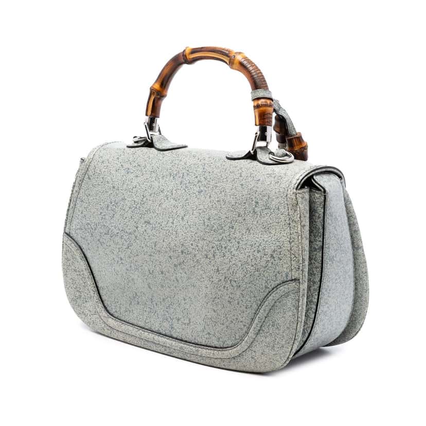 Gucci Large Speckled Leather New Bamboo Top Handle Bag Other Leather Very good condition - Back View