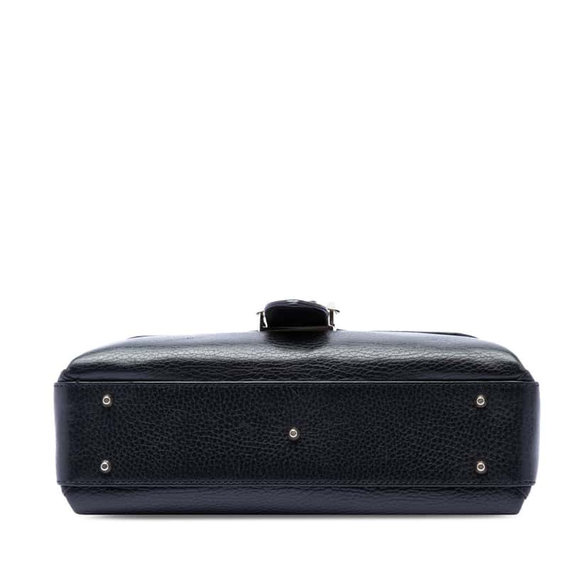 Gucci Small Dollar Calf Interlocking G Satchel Black Leather Very good condition - Inside View