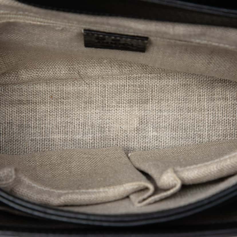 Gucci Small Dollar Calf Interlocking G Satchel Black Leather Very good condition - Model View